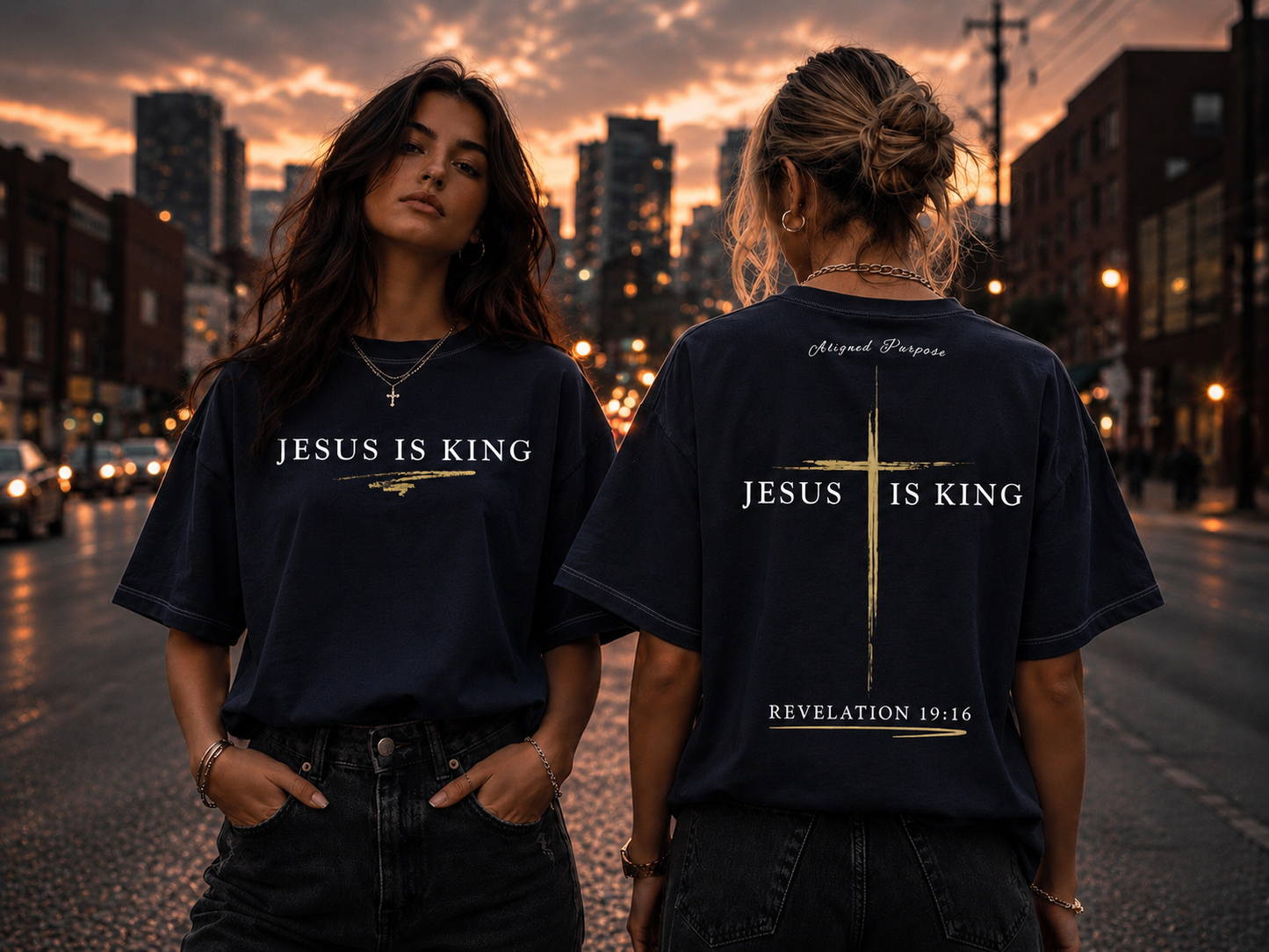 Jesus is King Mid-Length Tee