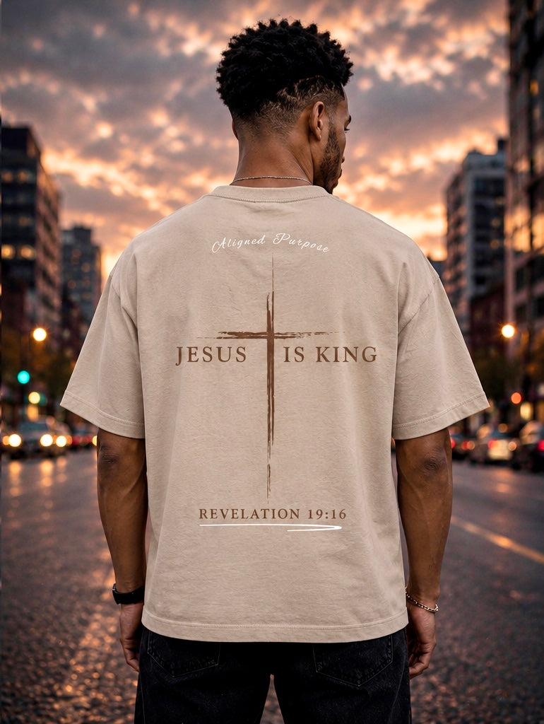 Jesus is King Mid-Length Tee