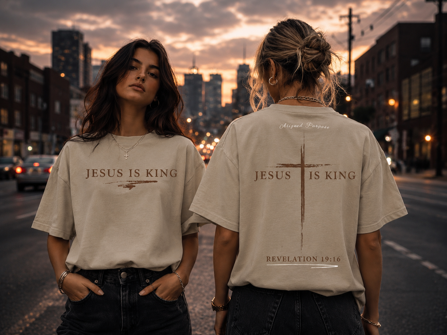Jesus is King Mid-Length Tee