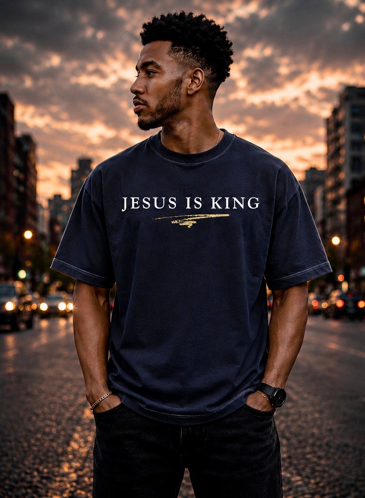 Jesus is King Mid-Length Tee