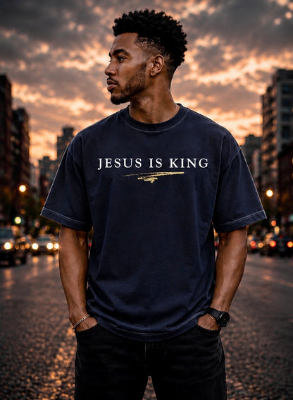 Jesus is King Mid-Length Tee