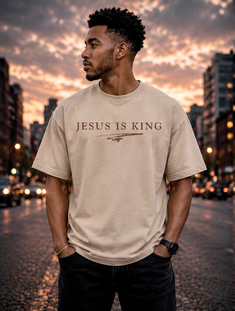 Jesus is King Mid-Length Tee