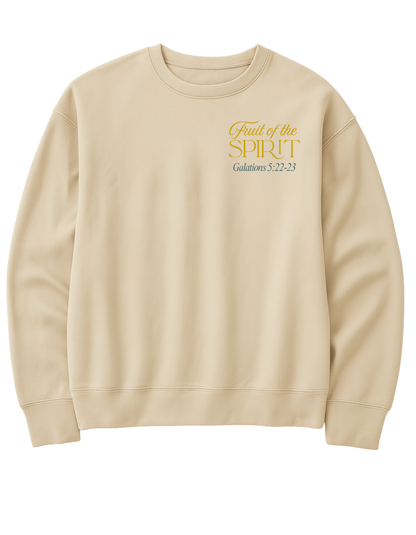 Beige Fruit of the Spirit Crewneck Sweatshirt