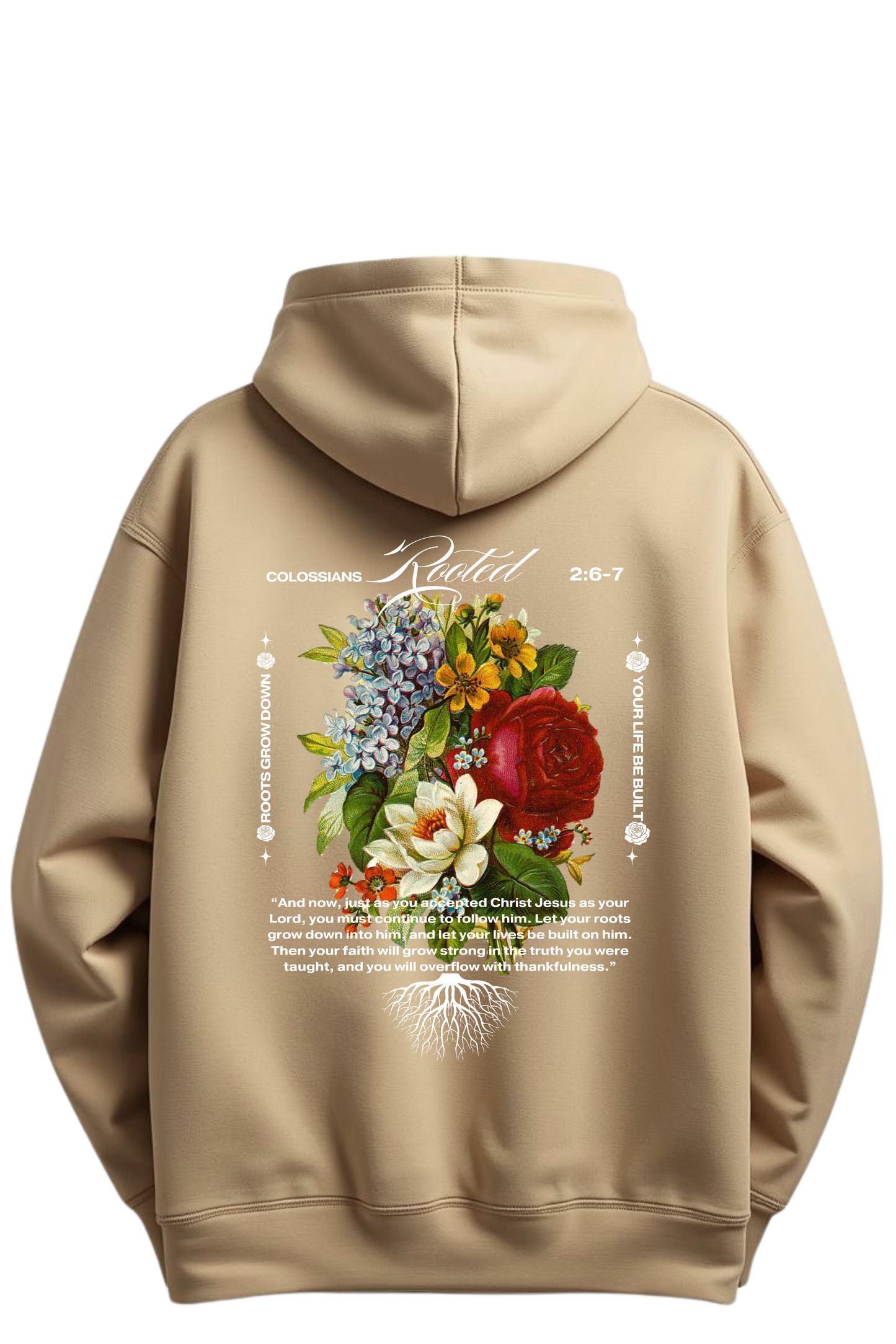 Beige Rooted Hoodie