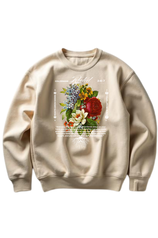 Beige Rooted Crewneck Sweatshirt