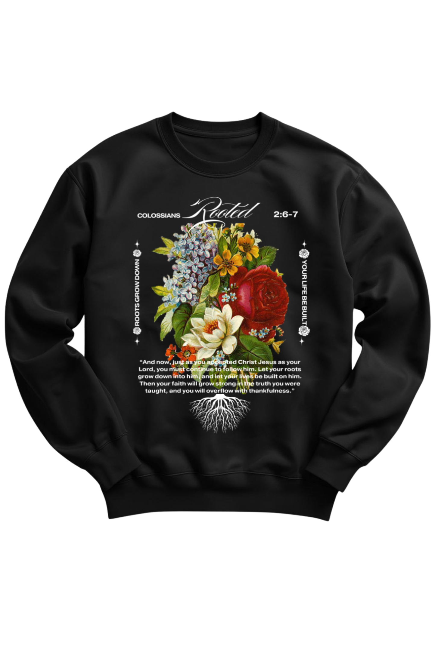 Black Rooted Crewneck Sweatshirt